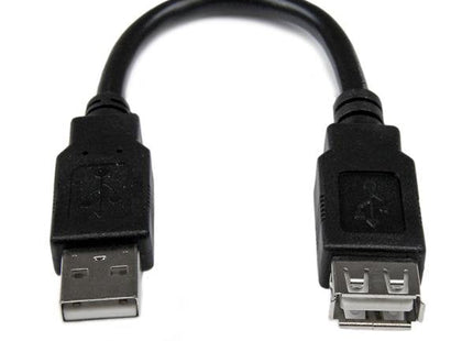 Startech Cable Alargador Usb 2.0 - Macho A Hembra Usb A 0,15m Usbextaa6in
