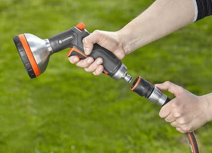 Gardena 18253-50 Accesorio Para Manguera Conector De Manguera Metal Negro, Naranja, Plata 1 Pieza(S)