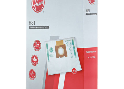 Bolsa Pure Hepa Hoover H81 Para Aspirador Telios Extra 4 Unidades