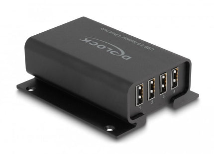 Delock 64226 Concentrador Aislador Usb 2.0 De 4 Puertos Con Aislamiento De 5 Kv Para Líneas De Datos