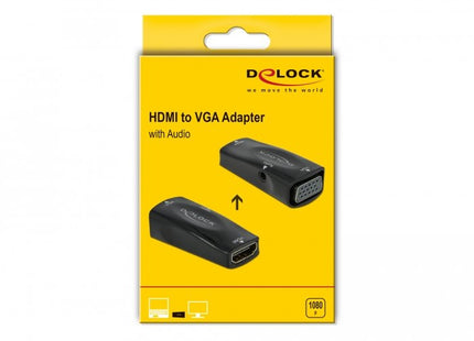 Delock Adaptador Hdmi-A Hembra -> Vga Hembra 1080p Con Audio