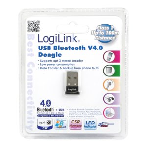 Logilink Adaptador Usb 2.0 Bluetooth 4.0 Negro Bt0037