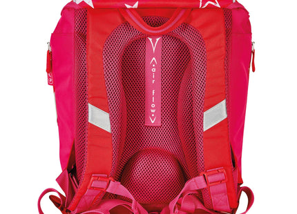 Herlitz Softlight Plus Stars&Strips Juego De Mochila Escolar Chica Poliéster Rosa, Rojo