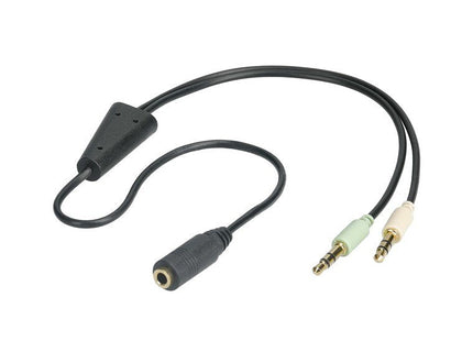 Audio Adaptador 2x Mecker<>Adaptador 2x Klinke Mecker <-> 1x Klinke Hch