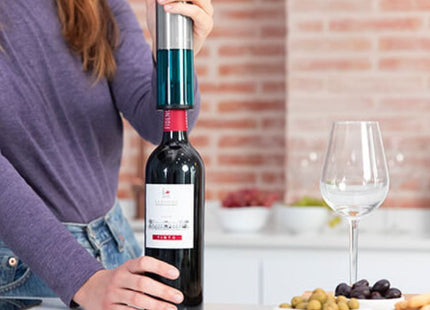 EAN 8435484023108 - Cecotec 02310 sacacorchos Abridor de vino eléctrico Azul, Acero inoxidable imagen 5