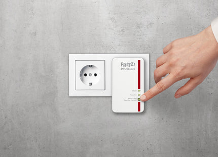 Avm Fritz! Powerline 1240e Wlan 1200mbit/S Ethernet Wifi Rojo, Color Blanco 2pieza(S) Adaptador De R