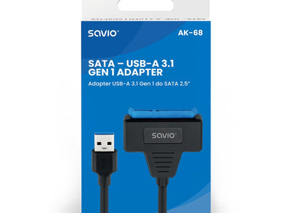 Savio Ak-68 Adaptador Usb-A 3.1 Gen 1 (M) - Sata (F) Para Unidades De 2,5