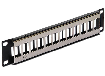 Delock 43326 10" Keystone Patch Panel 12 Port Metal Black
