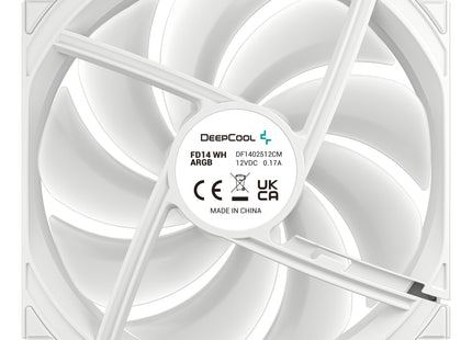 Ventilador De Caja Blanco,  Deepcool Fd14 Argb Wh 140x140x25 140 Mm R-Fd14-Whapn1-G