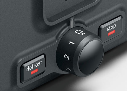 Tostadora Bosch Designline Tat3p424 Potencia 970 W, Numero De Ranuras 2, Material De La Carcasa Acero Inoxidable, Rojo