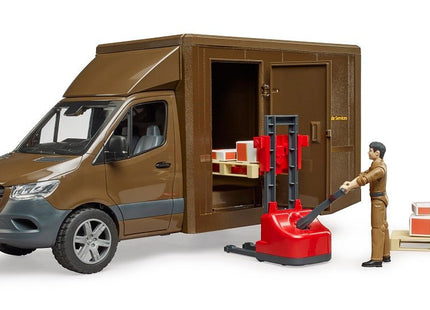 Camion Ups Bruder Mb Sprinter Con Conductor Y Accesorios, 02678