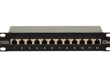 Patch Panel Digitus Cat5e 12port 1u Blindado, Negro, 10 ''