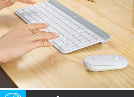 Teclado Español + Ratón Logitech MK470 Inalámbrico Blanco