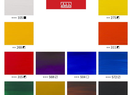 Talens Amsterdam Standard Series Set Acrílicos Selección General Tubo 20ml Estuche 12 Ud