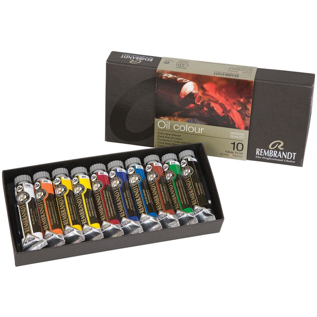 Talens Rembrandt Set Básico De Pinturas Al Óleo Con 10 Tubos De 15ml Colores Surtidos