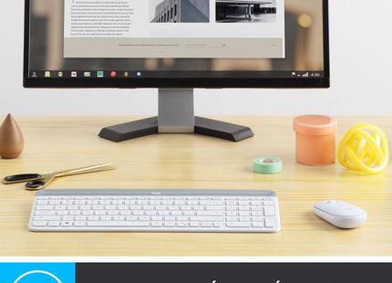 Teclado Español + Ratón Logitech MK470 Inalámbrico Blanco