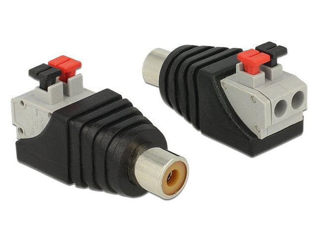 Delock Adaptador Rca Hembra > Bloque De Terminales Con Pulsador De 2 Pines