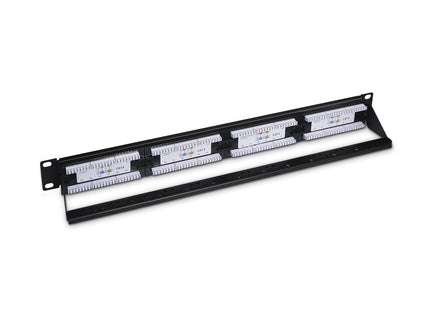 Aisens Patch Panel 24 Puertos Rj45 Cat.6 Utp - 19" 1u Dual Idc Con Gestion De Cables - Negro
