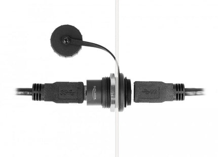 Delock Conector Usb 3.2 Gen 1 Tipo-A Integrado Con Tapa Protectora Ip67 Resistente Al Polvo Y Al Agua