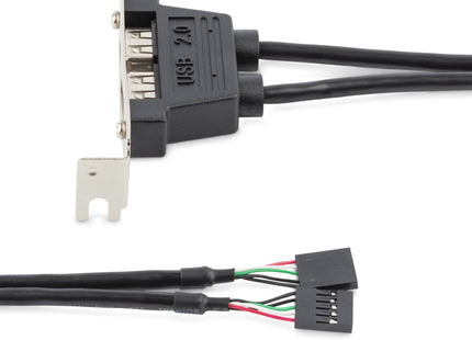 Startech Bracket Perfil Bajo 2puertos Usb 2.0