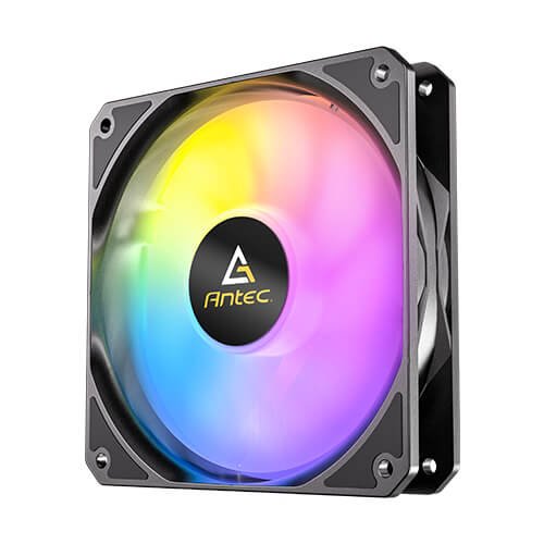 Kit 3 Ventiladores Pc  Auxiliar P12 A-Rgb Negro Antec Pack De 3/ Argb Pwm 120mm/ Anti-Vibration
