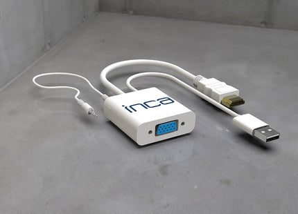 Inca Ivth-01 Adaptador Convertidor Vga A Hdmi Usb Audio Macho-Hembra Hdmi