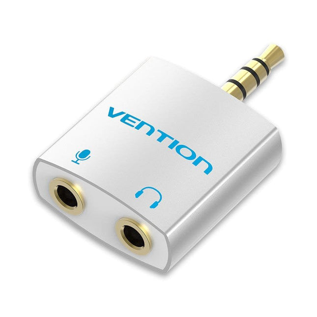 Adaptador Audio Vention Bdbw0 Jack 3.5 Macho 2x Jack 3.5 Hembra Blanco