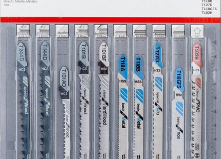 Juego De Hojas De Sierra De Calar Bosch All In One, 10 Piezas 2607011171