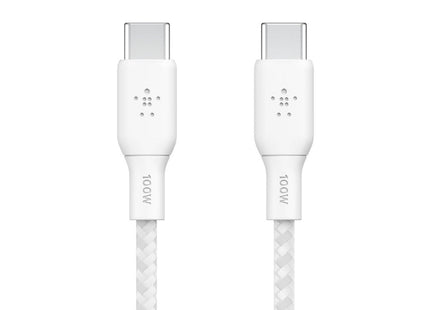 Cable 100w Usb-C To Usb-C Braided 2m Blanco