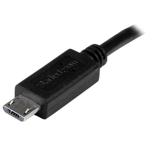 Startech Cable Micro Usb A Micro Usb M/M Otg 0.20m Negro Uuusbotg8in
