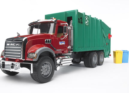 Bruder Mack Camión De Basura (Verde Rojo) 02812