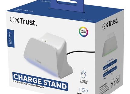 Base De Carga Rapida Para Ps5 Gxt 255 Blanco Trust Soporte De Carga Rápida / Indicadores Lumínicos