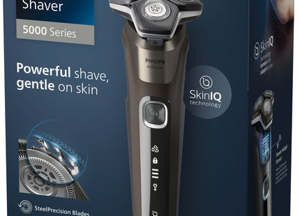 EAN 8720689008600 - Philips SHAVER Series 5000 S5886/38 afeitadora Máquina de afeitar de rotación Recortadora Negro, Marrón imagen 2