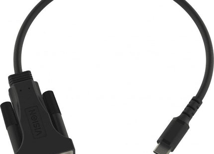EAN 5696996000008 - Vision TC-USBCSER/BL cable de serie Negro RS-232 USB-C imagen 4