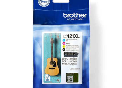 Tinta Original Brother Lc421xl Alta Capacidad Multipack Cian Magenta Amarillo Negro Lc421xlval