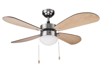 Ventilador De Techo Haeger Cozy Fan Acero Inoxidable, Madera