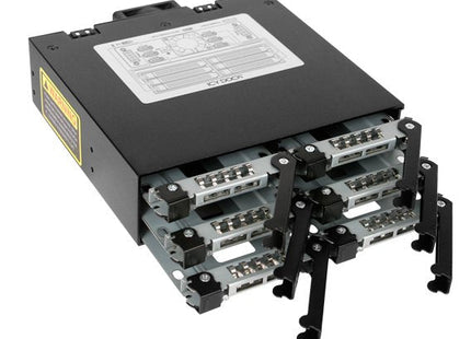 Icy Dock Mb996sp-6sb Panel Bahía Disco Duro Negro