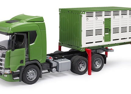 Bruder Scania Super 560r Camión De Transporte De Animales, Modelo De Vehículo Con 1 Ganado 3548