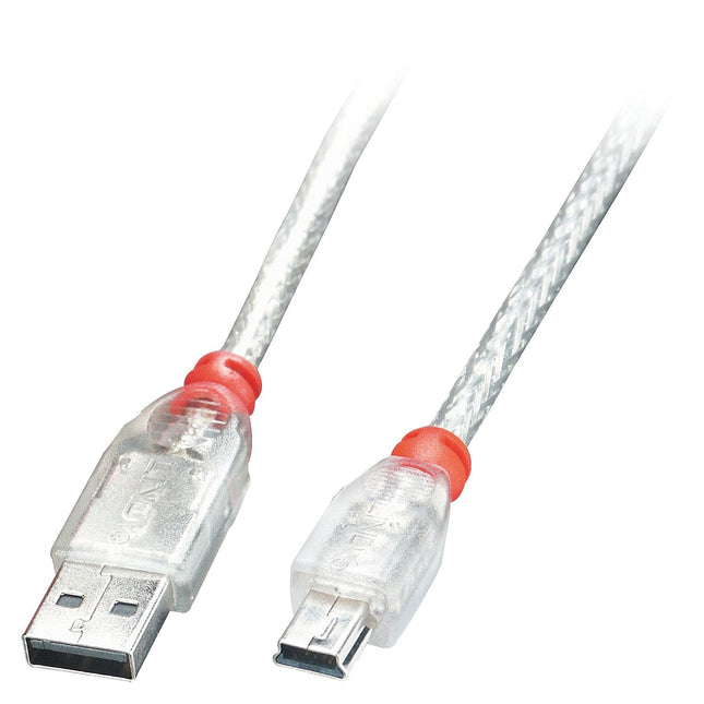 Lindy 41780 Cable Usb 0,2 M Usb 2.0 Usb A Mini-Usb B Transparente