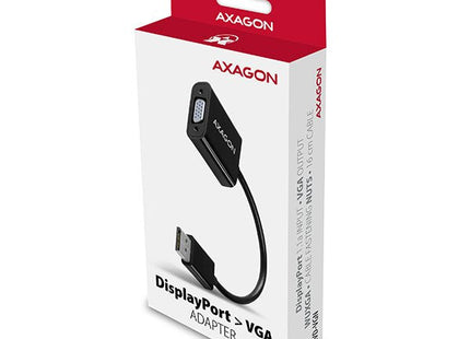 EAN 8595247904386 - Axagon RVD-VGN adaptador de cable de vídeo 0,15 m DisplayPort VGA (D-Sub) Negro imagen 8