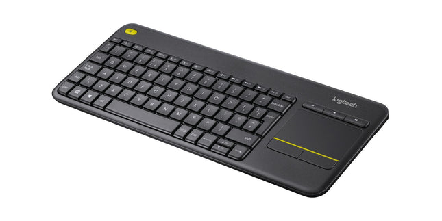 Teclado Inglés Logitech K400 Plus Tv Rf Inalámbrico Qwerty Negro