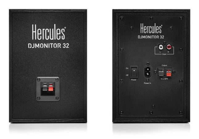 Hercules Altavoces Dj Monitor 32 (4780885) Hercules Djmonitor 32, Alámbrico, Rca/3.5mm/Terminal, 30 W, 60 - 20000 Hz, Negro