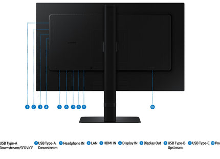 Monitor Samsung S24d604uau  24" 2560 X 1440 Pixeles Quad Hd Led Negro