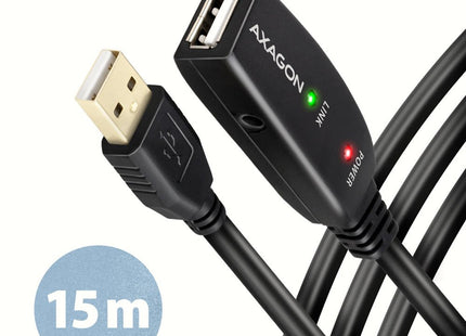 EAN 8595247902344 - Axagon ADR-215 USB 2.0 A-M -> A-F active extension/repeater cable 15m - Kabel - Digital/Daten cable USB U imagen 1