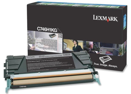 EAN 0734646319744 - Lexmark C746H1KG cartucho de tóner 1 pieza(s) Original Negro imagen 1