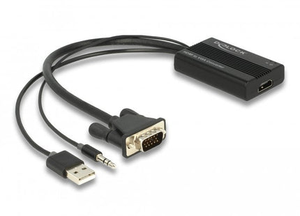 Delock Adaptador Hdmi A Vga Con Audio 25 Cm