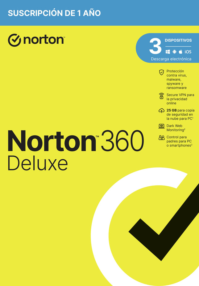 Norton 360 Deluxe 25gb Es 1 User 3 Device 12mo Exclusivo:3069   Attach
