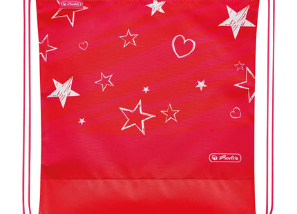 Herlitz Softlight Plus Stars&Strips Juego De Mochila Escolar Chica Poliéster Rosa, Rojo
