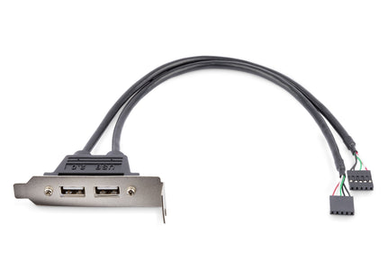 Startech Bracket Perfil Bajo 2puertos Usb 2.0