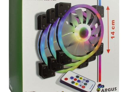 Inter-Tech Ventilador 140*140*25 Argus Rgb-Fan Set 3 Piezas Rs-14 Retail